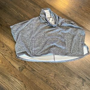 Zella Girl Cropped Cowl Neck Top Medium M EUC Gray